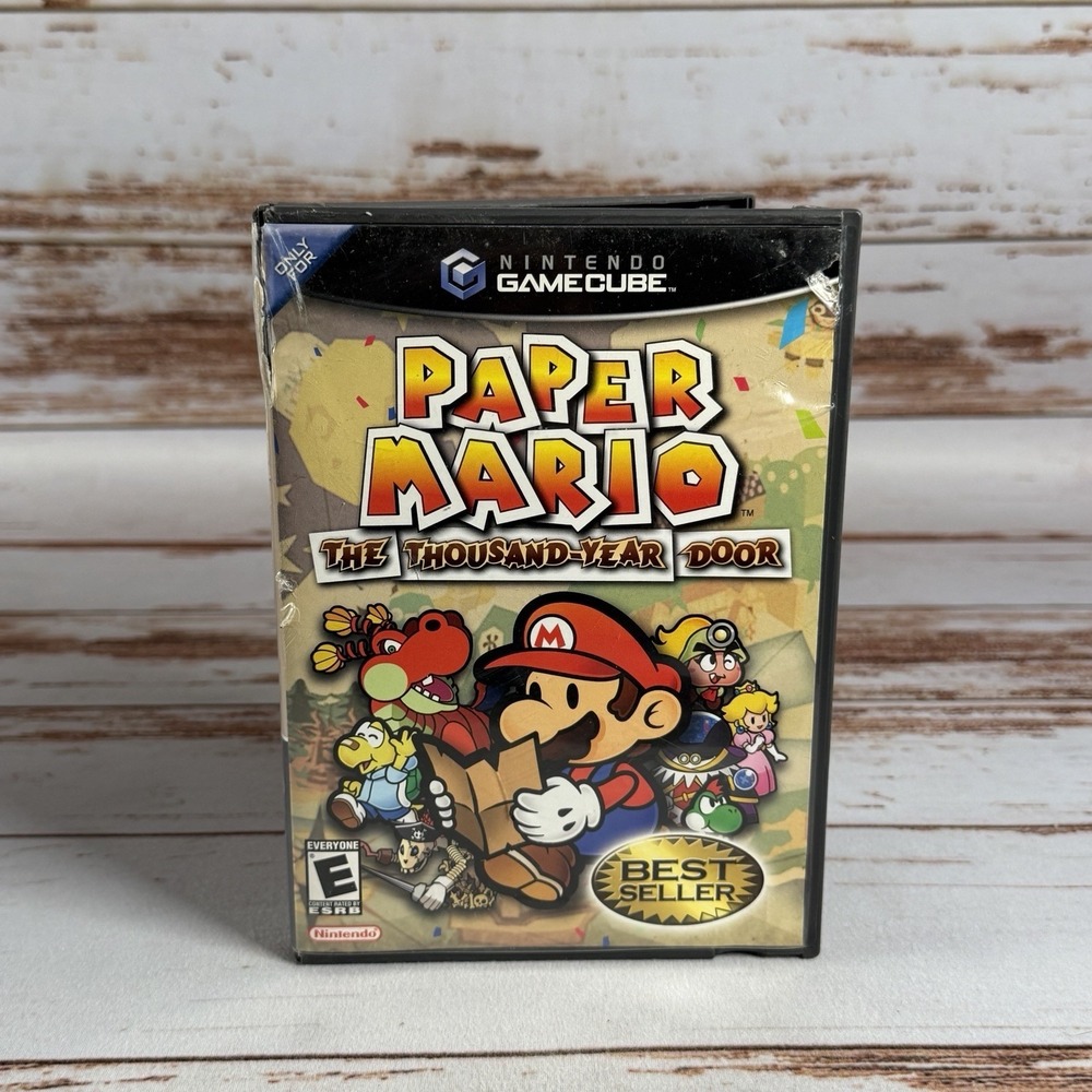 Paper Mario The Thousand-Year Door GameCube Case Only Damaged Cover Art